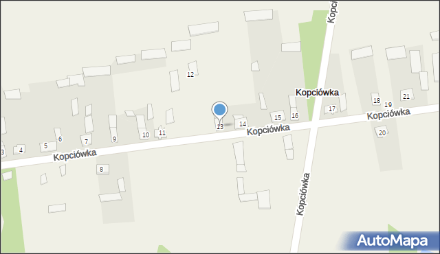 Kopciówka, Kopciówka, 13, mapa Kopciówka