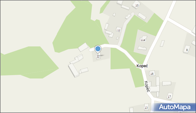 Kopeć, Kopeć, 12, mapa Kopeć