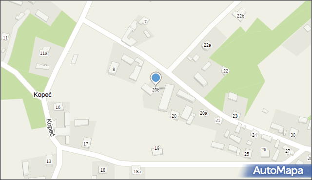 Kopeć, Kopeć, 20b, mapa Kopeć