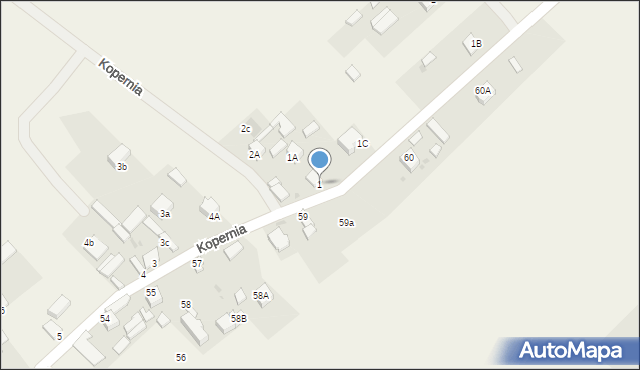 Kopernia, Kopernia, 1, mapa Kopernia