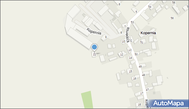 Kopernia, Kopernia, 11, mapa Kopernia