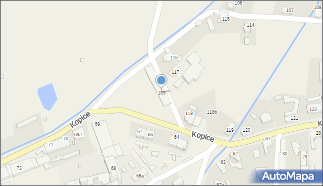 Kopice, Kopice, 105, mapa Kopice