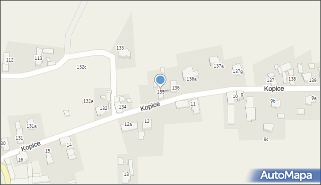 Kopice, Kopice, 135, mapa Kopice