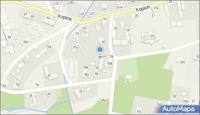 Kopice, Kopice, 58, mapa Kopice