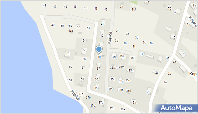 Kopice, Kopice, 38, mapa Kopice