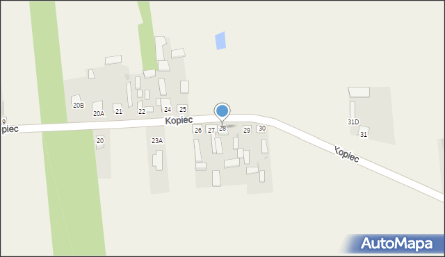 Kopiec, Kopiec, 28, mapa Kopiec