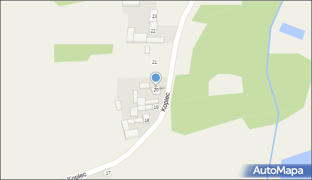 Kopiec, Kopiec, 20, mapa Kopiec