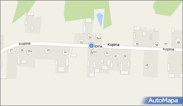 Kopina, Kopina, 33, mapa Kopina