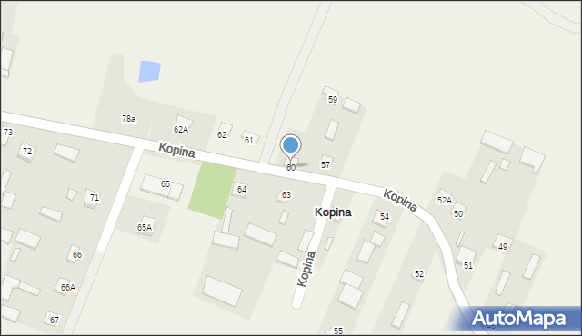 Kopina, Kopina, 60, mapa Kopina