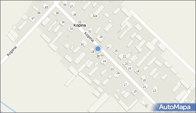 Kopina, Kopina, 26, mapa Kopina