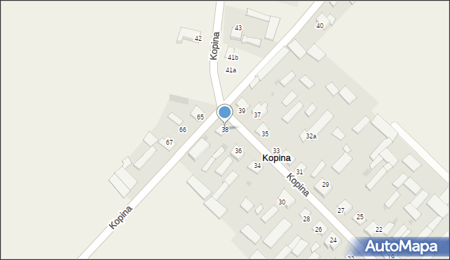 Kopina, Kopina, 38, mapa Kopina