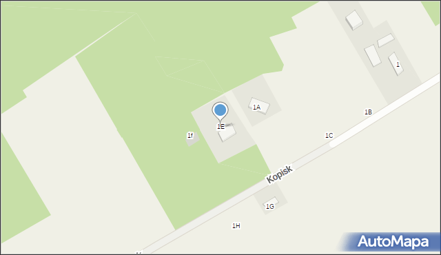 Kopisk, Kopisk, 1E, mapa Kopisk