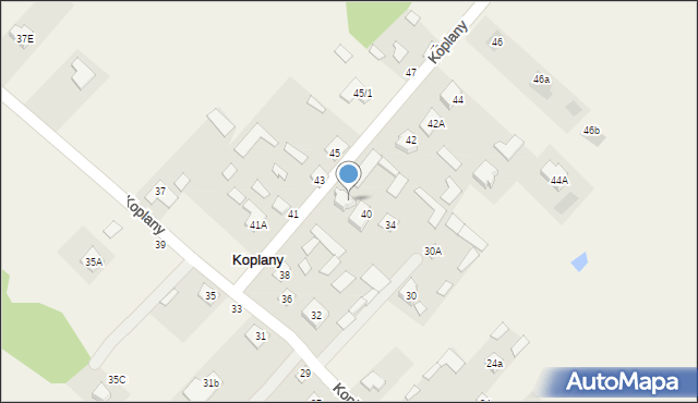 Koplany, Koplany, 40A, mapa Koplany