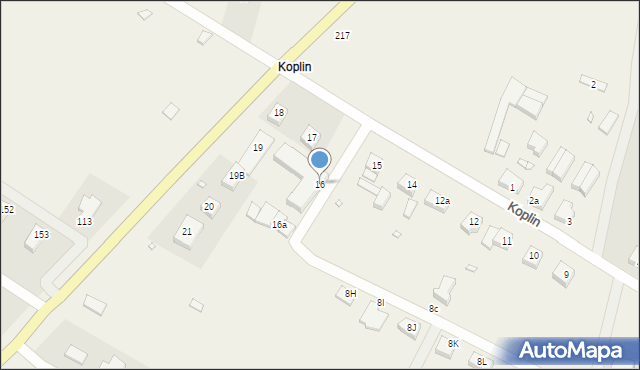 Koplin, Koplin, 16, mapa Koplin