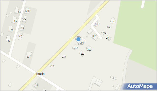 Koplin, Koplin, 211, mapa Koplin