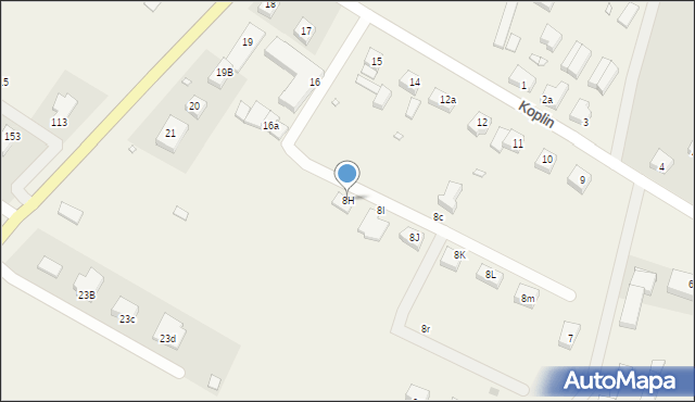Koplin, Koplin, 8H, mapa Koplin
