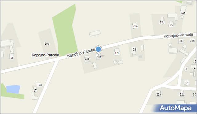 Kopojno, Kopojno-Parcele, 23b, mapa Kopojno