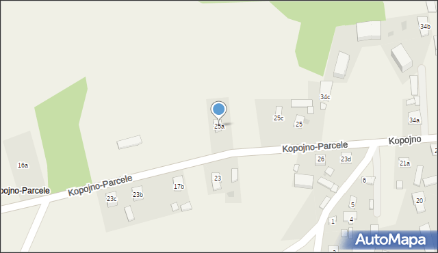 Kopojno, Kopojno-Parcele, 25a, mapa Kopojno