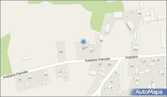 Kopojno, Kopojno-Parcele, 25c, mapa Kopojno