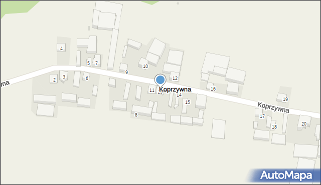 Koprzywna, Koprzywna, 13, mapa Koprzywna