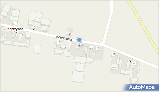 Koprzywna, Koprzywna, 20, mapa Koprzywna