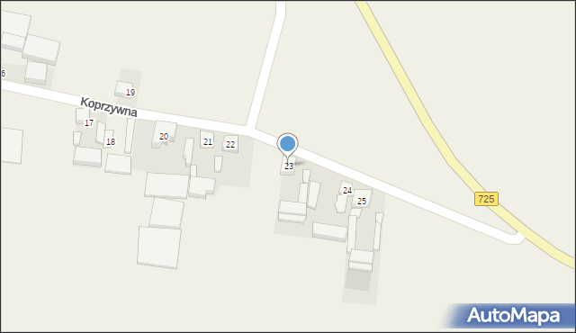 Koprzywna, Koprzywna, 23, mapa Koprzywna