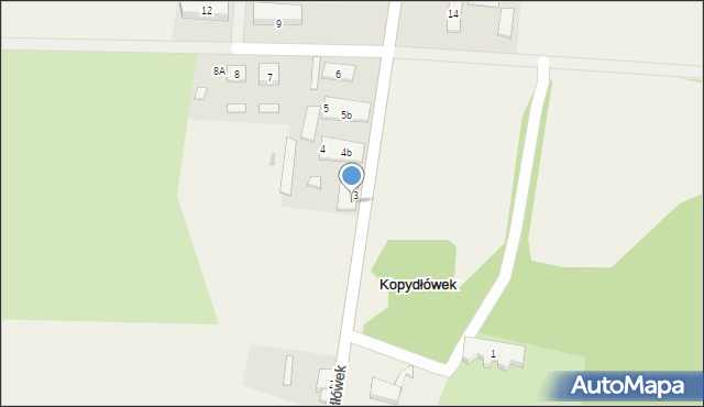 Kopydłówek, Kopydłówek, 3a, mapa Kopydłówek