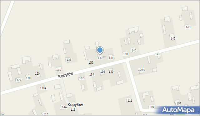 Kopyłów, Kopyłów, 137, mapa Kopyłów