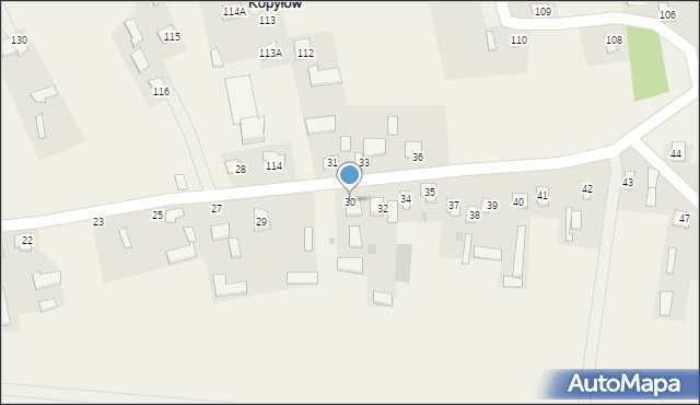 Kopyłów, Kopyłów, 30, mapa Kopyłów
