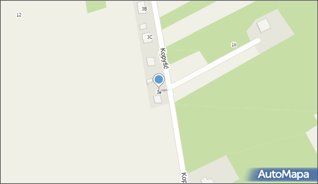 Kopyść, Kopyść, 3e, mapa Kopyść