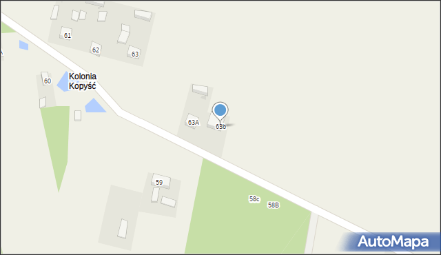 Kopyść, Kopyść, 63b, mapa Kopyść