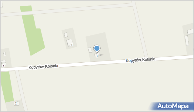 Kopytów, Kopytów, 1, mapa Kopytów