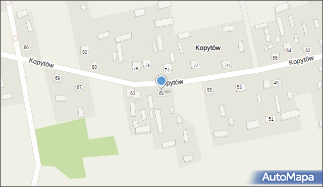 Kopytów, Kopytów, 61, mapa Kopytów