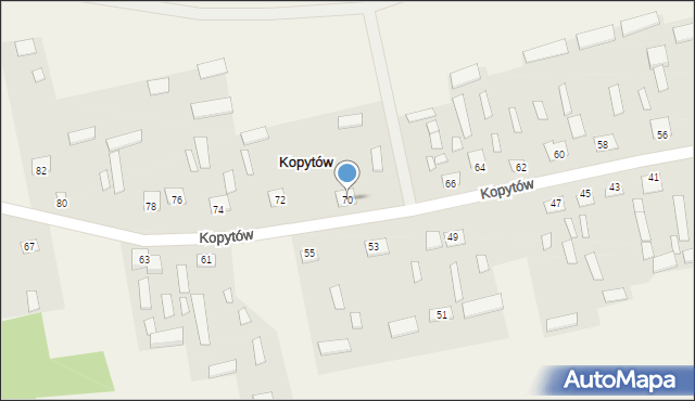 Kopytów, Kopytów, 70, mapa Kopytów