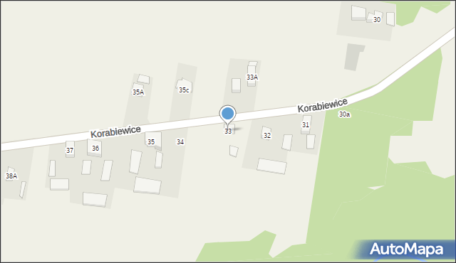 Korabiewice, Korabiewice, 33, mapa Korabiewice