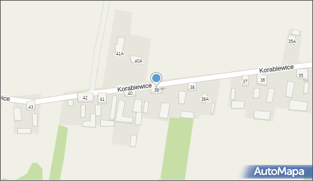 Korabiewice, Korabiewice, 39, mapa Korabiewice