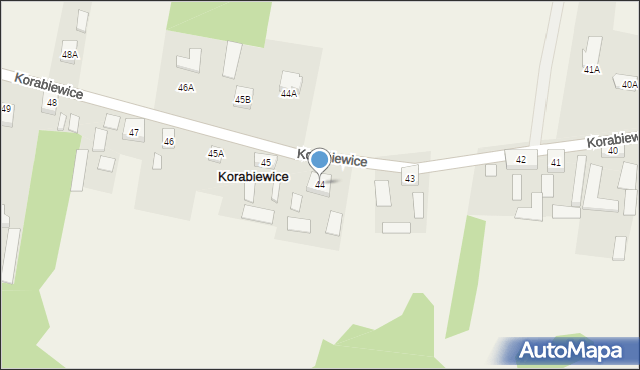 Korabiewice, Korabiewice, 44, mapa Korabiewice