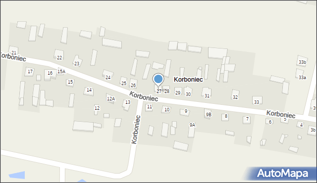 Korboniec, Korboniec, 27, mapa Korboniec