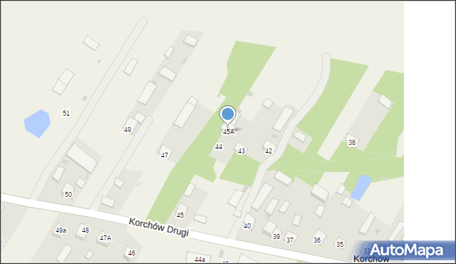 Korchów Drugi, Korchów Drugi, 45A, mapa Korchów Drugi