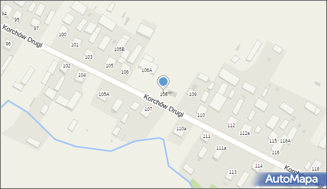Korchów Pierwszy, Korchów Pierwszy, 108, mapa Korchów Pierwszy