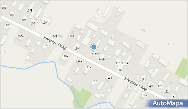 Korchów Pierwszy, Korchów Pierwszy, 112, mapa Korchów Pierwszy