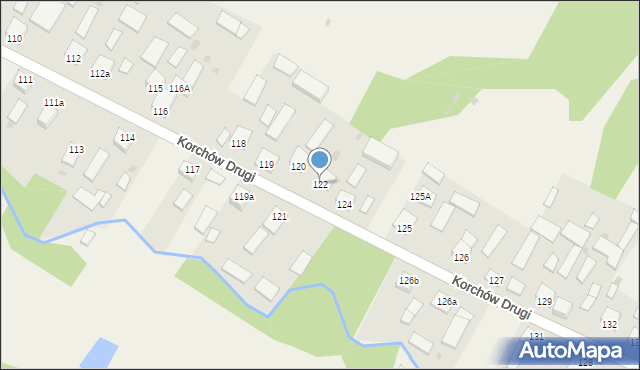 Korchów Pierwszy, Korchów Pierwszy, 122, mapa Korchów Pierwszy