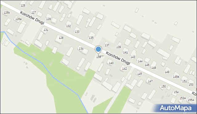 Korchów Pierwszy, Korchów Pierwszy, 138, mapa Korchów Pierwszy
