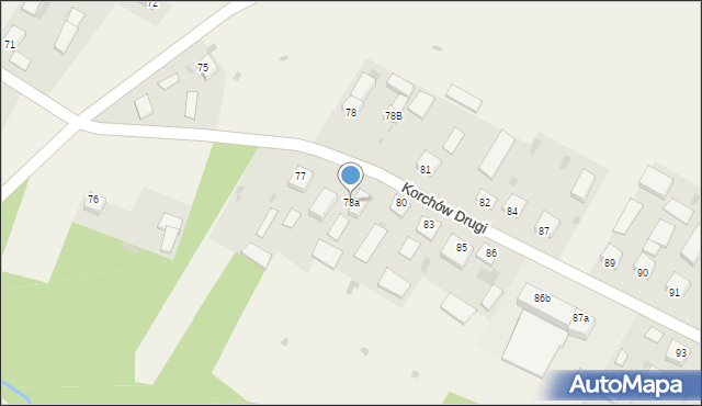 Korchów Pierwszy, Korchów Pierwszy, 78a, mapa Korchów Pierwszy