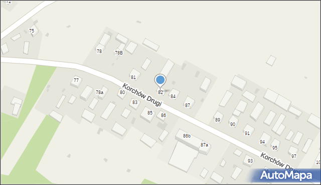 Korchów Pierwszy, Korchów Pierwszy, 82, mapa Korchów Pierwszy