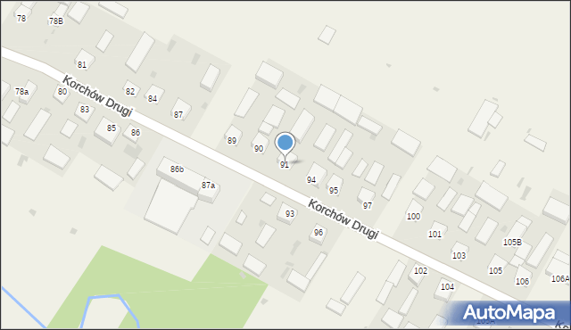 Korchów Pierwszy, Korchów Pierwszy, 92, mapa Korchów Pierwszy