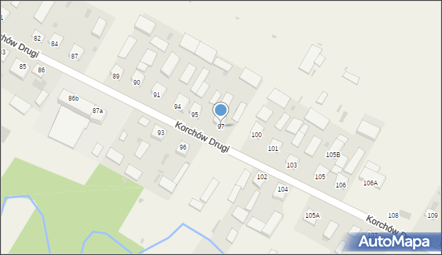 Korchów Pierwszy, Korchów Pierwszy, 97, mapa Korchów Pierwszy