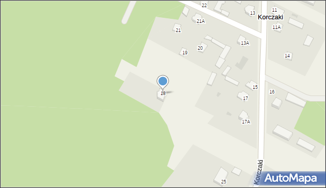 Korczaki, Korczaki, 18, mapa Korczaki