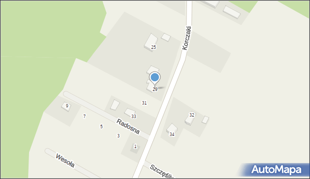 Korczaki, Korczaki, 29, mapa Korczaki