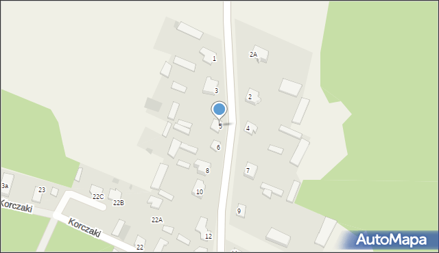 Korczaki, Korczaki, 5, mapa Korczaki